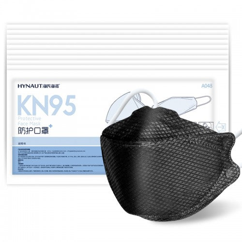 HYNAUT© KN95 Face Mask (4 Ply) - Black - $1.75 per mask